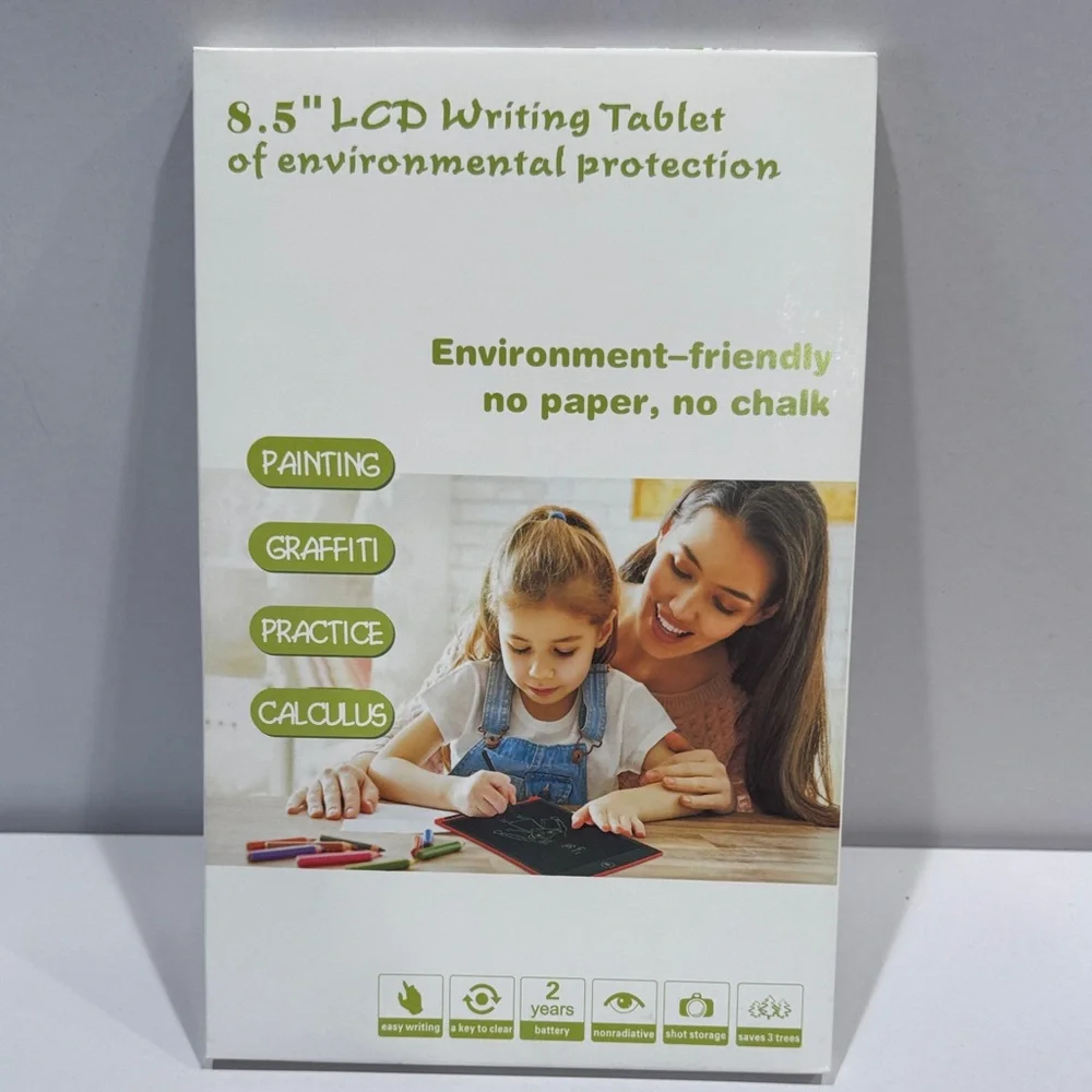 LCD Pink Writing Tablet - Environment-Friendly Green